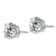 Rhodium Over 14K White Gold 4ct. 8.0mm Round G H I True Light Moissanite Earrings