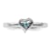 Sterling Silver Stackable Expressions Blue Topaz Heart Ring 0.08ctw