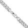 Rhodium Over 14k White Gold 8mm Solid Flat Beveled Curb 20 Inch Chain