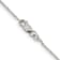 Rhodium Over Sterling Silver 1.25mm Cable Chain with 2 Inch Extension Necklace