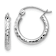 Diamond-Cut Tube Hoop Earrings In 10K White Gold