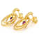 Rhodolite And White Zircon Earrings In 18K Gold Over Sterling Silver 3.50ctw