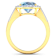 3.29 ctw Oval Blue Aquamarine and Diamond 14K Yellow Gold Split Shank
Halo Ring