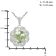 Green Prasiolite And White Diamond Sterling Silver Pendant With Chain 2.62ctw