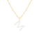 Letter M Initial Cultured Freshwater Pearl 18K Gold Over Sterling Silver
Pendant With  18" Chain