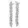 Rhodium Over Sterling Silver Fancy Cubic Zirconia Post Dangle Earrings