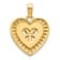 14k Yellow Gold Textured Fancy Heart Pendant