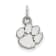 Rhodium Over Sterling Silver LogoArt Clemson University Extra Small Pendant