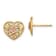 14K Yellow Gold and 14K Rose Gold Polished and Textured Floral in Heart
Stud Earrings