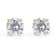 Certified White Lab-Grown Diamond E-F SI 18K Yellow Gold Solitaire Stud
Earrings 0.75ctw