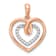 14K Two-tone Gold  Diamond Heart Pendant