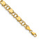 10k Yellow Gold 6mm Double Link with Hearts Charm Bracelet