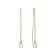 Cultured Freshwater Pearl Threader Earrings In 18K Gold Over Sterling
Silver 6mm