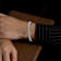 Mesh Link Bracelet In Rhodium Over Brass