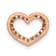 14k Rose Gold Diamond Heart Chain Slide Pendant