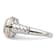 Rhodium Over Sterling Silver with 14K Accent Polished Diamond Ring