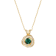 Green Synthetic Quartz 18k Yellow Gold Over Sterling Silver Love Knot
Pendant With Chain