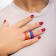 Acrylic Bamboo Ring in Pink