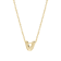 CZ Initial V Tennis Necklace And Pendant Set In 14K Gold Over Brass 4.05ctw