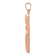 14k Rose Gold Textured and Polished Passion Cross Pendant