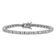 Rhodium Over Sterling Silver Polished Cubic Zirconia with Safety Clasp
Tennis Bracelet