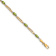 10k Yellow Gold and Rhodium Over 10k Yellow Gold Diamond and Peridot Bracelet