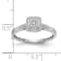 Rhodium Over 14K White Gold Diamond Cluster Engagement Ring 0.20ctw