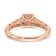 14K Rose Gold Lab Grown Diamond VS/SI GH, Fancy Halo Complete Engagement
Ring 0.894ctw