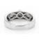 Moissanite platineve and black rhodium mens ring .10ct DEW.