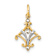 14K Two-tone Gold  Diamond-Cut Chandelier Style Charm
