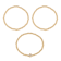 Initial B CZ Beaded Bracelet Set In 14K Gold Over Brass 0.16ctw