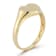 Bellissima Gold 14K Yellow Gold Flat Heart Signet Ring