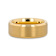 HONOR Gold-Plated Tungsten Beveled Polished Edges Flat Ring with Brushed
Center 8mm