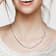Created White Sapphire Sterling Silver Necklace 39.5ctw