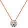 White Cubic Zirconia 14k Rose Gold Pendant With Chain 1.50ctw