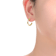Open Thick Hoop Earrings In 14K Gold Over Brass