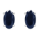 5x3mm Oval Sapphire 14k White Gold Stud Earrings