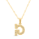 White Diamond Accent 10k Yellow Gold G Initial Pendant With 18” Rope Chain