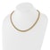 14K Yellow Gold Polished Fancy Diamond-cut Link Necklace