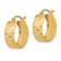 14k Yellow Gold 11/16" Diamond-cut Hoop Earrings