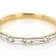 Lab-Grown Diamond Baguette And Round Band Ring In 14K Gold Over Sterling Silver