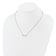 Rhodium Over Sterling Silver Polished Cubic Zirconia Bar Necklace