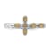 Rhodium Over Sterling Silver Stackable Expressions Cross Citrine Ring 0.08ctw
