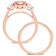 White Topaz, Morganite and Diamond 10K Rose Gold Ring 2.29ctw