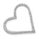 Rhodium Over 14k White Gold Diamond Heart Chain Slide Pendant
