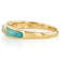 Turquoise Inlay And White Zircon Band Ring In 18K Gold Over Sterling
Silver 0.06ctw
