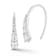 Rachel Zoe CZ Graduated Threader Earrings in Rhodium Over Sterling Silver