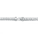CZ Tennis Bracelet In White Rhodium Over Brass