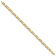 10k Yellow Gold 6mm Double Link with Hearts Charm Bracelet