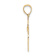 14k Yellow Gold Textured I Love (Heart) Basketball Charm